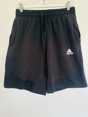 adidas Black Men’s Athletic Shorts with Zip Pockets